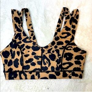 Cheetah print sports bra